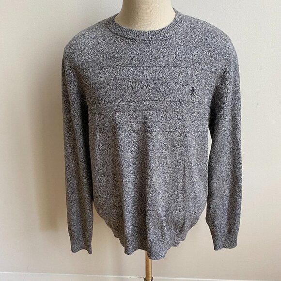 ORIGINAL Penguin BNWT Crew Neck Gray Sweater - Picture 2 of 9